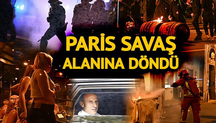 Polis başkentte protestocuları kovaladı!  Paris’te yangın mahalli: Erken seçimlerin ardından durum savaş alanına dönüştü