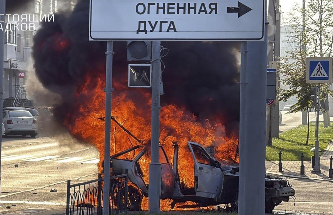 Ukrayna 2'den Belgorod, Rusya'daki bir araca İHA saldırısı